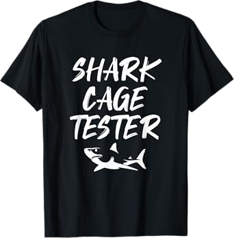 Shark Cage Tester Funny Amputee Joke Handicapped T-Shirt