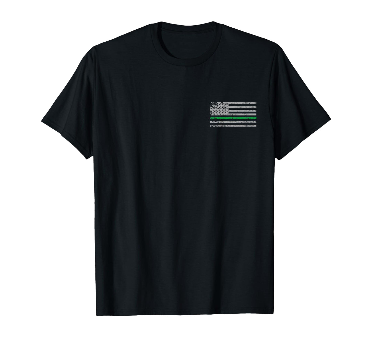 Thin Green Line American Patriotic USA Flag Men Women T-Shirt