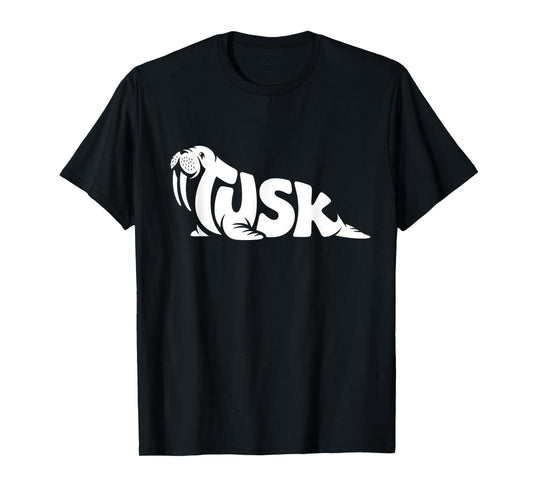 Tusk Walrus Word Art - Arctic Animal & Ocean Wildlife Design T-Shirt
