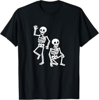 Funny Dancing Skeletons Cartoon Halloween Anti T.R.U.M.P T-Shirt