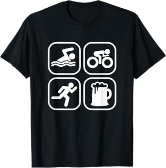 Swim Cycle Run And Beer Triathlon T-Shirt