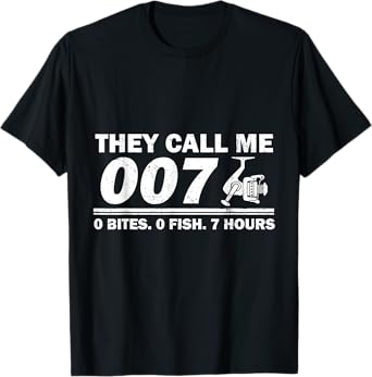 They Call Me 007 Fisherman Funny Fish Lover Fishing Joke T-Shirt
