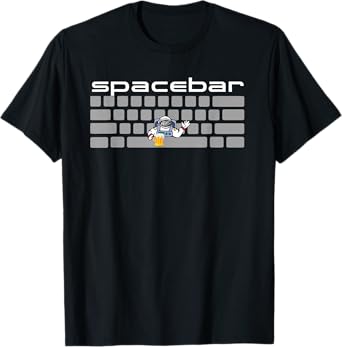 Keyboard Spacebar Astronaut Puns T-Shirt