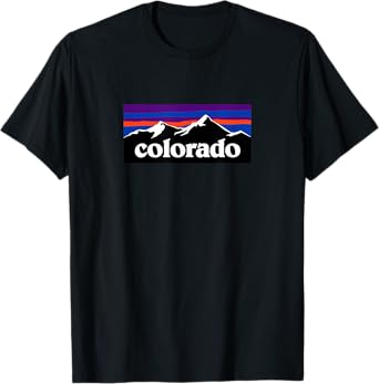 Colorado Mountains Outdoor Flag Design T-Shirt