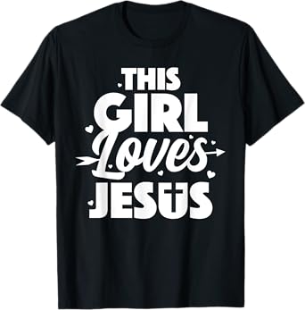Cool Jesus Art For Girls Women Kids Jesus Christian Lover T-Shirt