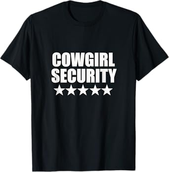 Cowgirl Security Halloween Birthday FancyDress Party Costume T-Shirt