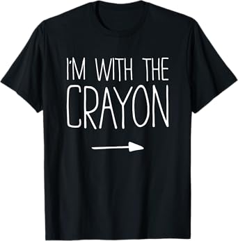 I'm With The Crayon Shirt Adult Kids Men Women Costume T-Shirt