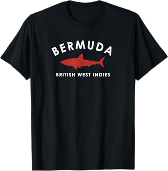 Vintage Bermuda Retro Shark Graphic Mens Womens Souvenir T-Shirt