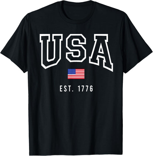 Usa Us Flag Patriotic Funny 4th Of July America T-shirt
