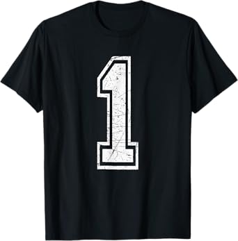 Number One Varsity Sports Team Jersey 1st Birthday T-Shirt