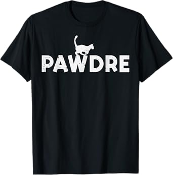 Mens Pawdre Cat Dad Cute Fur Papa Fathers Day Pet Paw Daddy T-Shirt