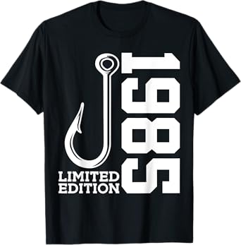 ANGLER 40TH BIRTHDAY FISHING LIMITED EDITION 1985 T-Shirt