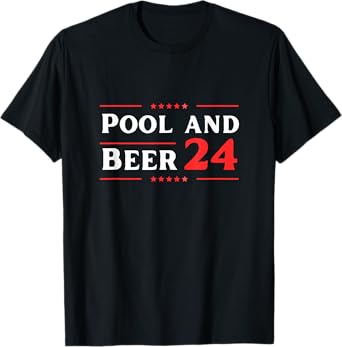 Funny Election 2024 Pool and Beer T-Shirt