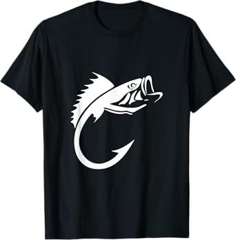 Fish Hook, Cool Fishing Lover Art T-Shirt