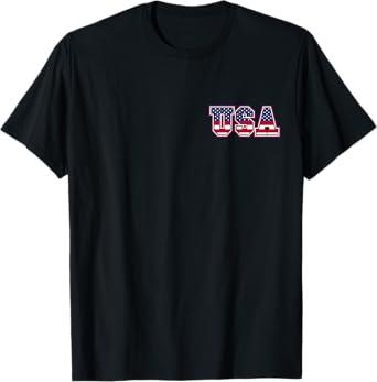 Jesus Saves USA American Flag Patriotic Christian 2side T-Shirt