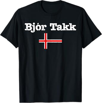 Funny Icelandic Bjor Takk Beer Please Drinker Gift Men Women T-Shirt