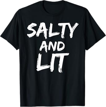 Salty and Lit Shirt for Men Funny Salt & Light Christian Tee T-Shirt