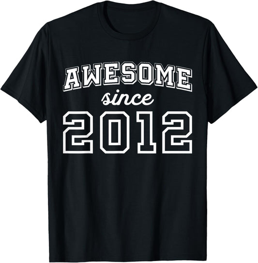 Awesome Since 2012 13th Birthday Boy 13 Teen Birthday T-Shirt