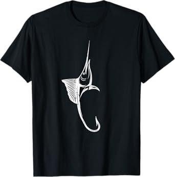 Fish Hook Minimal Art Cool Fishing Lover Art Lover T-Shirt
