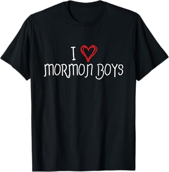 I Heart Love Mormon Boys Cute Funny LDS T-Shirt T-Shirt