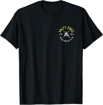 Salty Joe's Poles and Skulls Logo Graphic T-Shirt