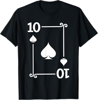 Playing Cards Costume - 10 Spades Card - Ten Card T-Shirt