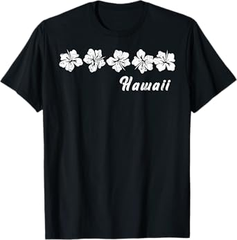 Aloha Hawaii Hawaiian Vacation Hibiscus Flower Tee Surfing T-Shirt
