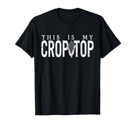 This Is My Crop Top Food Pun Corn Funny Farmer Meme Corn T-Shirt