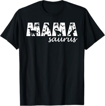 Mamasaurus T Rex Dinosaur Mama Saurus Mom Family Matching T-Shirt