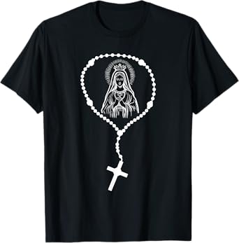 Catholic Virgin Mary Holy Rosary T-Shirt