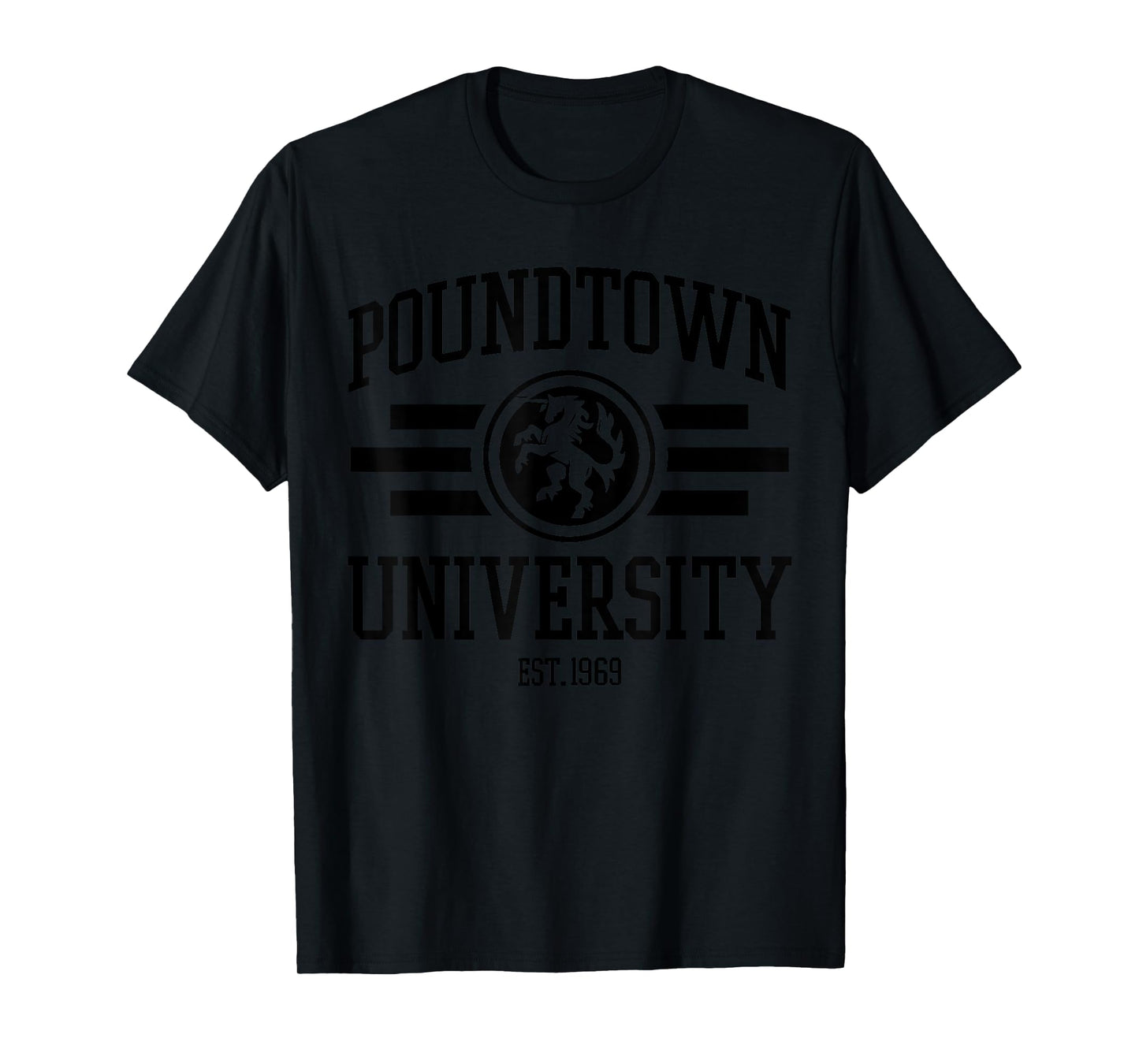 Funny Gym Humor Pound Town University Gym and Lifting Lovers T-Shirt