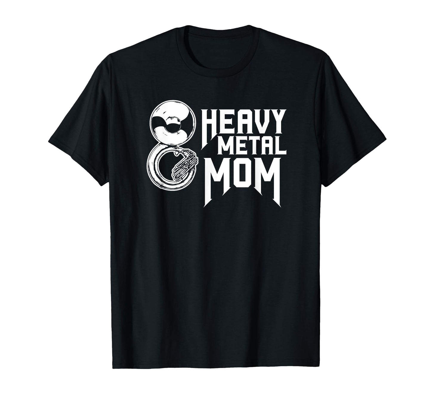 Vintage Heavy Metal Mom Tuba Sousaphone Marching Band Mom T-Shirt
