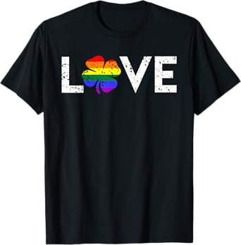 St Patricks Day Gay Pride Love LGBT Irish Shirt Tee T-Shirt
