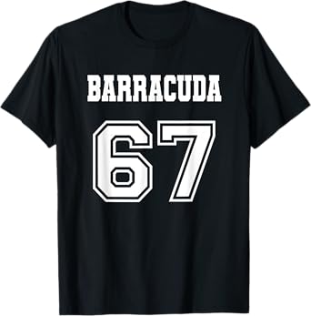 Jersey Style Barracuda 67 1967 Old School Muscle Car Fishing T-Shirt