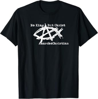 AnarchoChristian - No King But Christ - Anarchist Jesus Fish