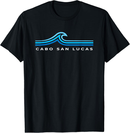 Cabo San Lucas Mexico Waves Vintage Mens Women Boys Souvenir T-Shirt
