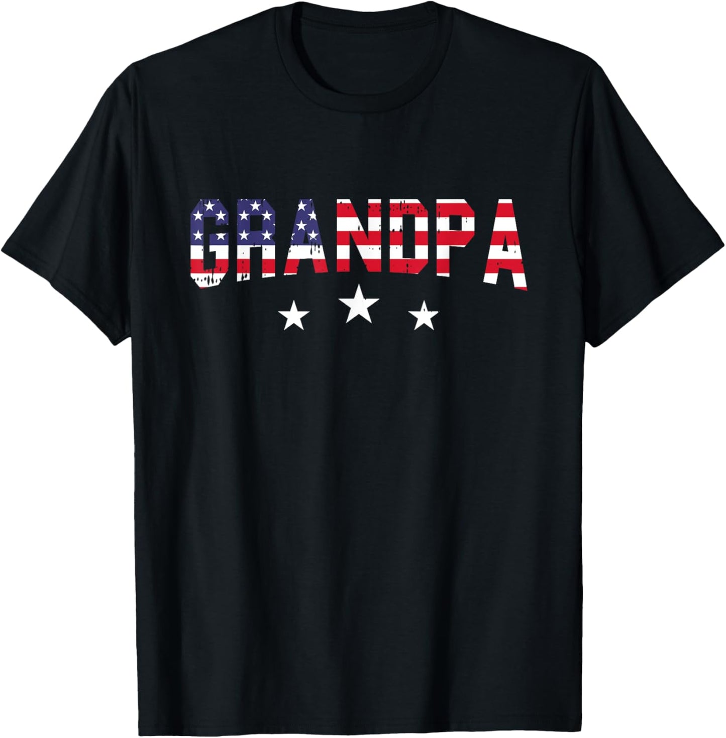 Grandpa American Flag 4th Of July Vintage Patriotic Veterans T-Shirt