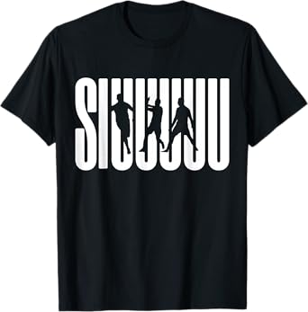 Siuuu Funny Soccer Football Boys Men Women Soccer Player T-Shirt