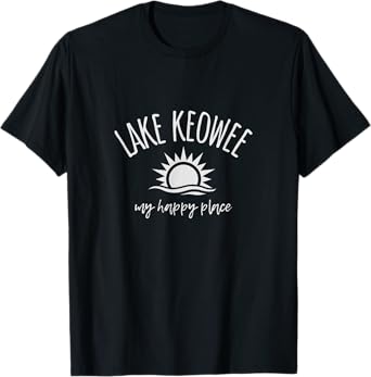 Lake Keowee My Happy Place SC Boating Fishing Camping T-Shirt