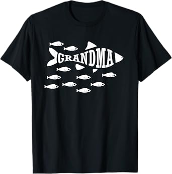 Fishing Grandma Shirt Funny Cute Mother's Day 10 Fish Gift T-Shirt