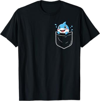 cute shark pocket meme funny T-Shirt