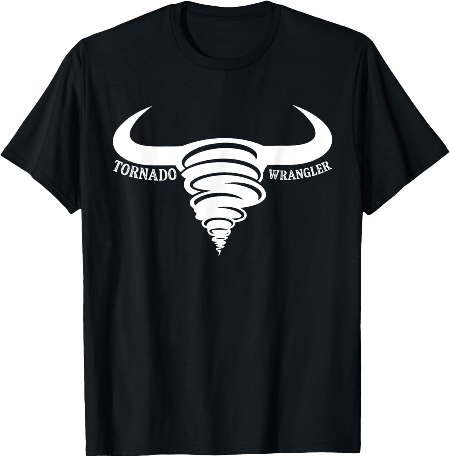 Tornado Wrangler Bold Western Cowboy Graphic Design T-Shirt