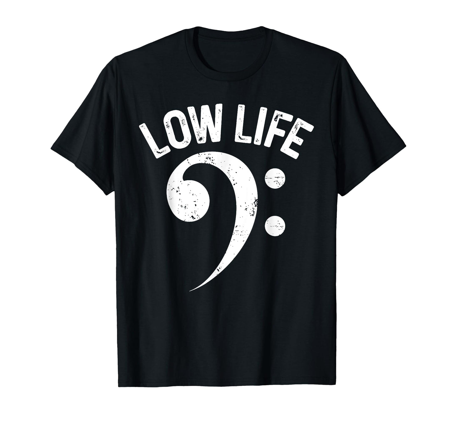 Vintage Funny Low Life Classic Bass Clef Music Lover T-Shirt