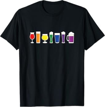 LGBTQ Rainbow Beer Mug Gay Queer Pride Month Proud Lesbian T-Shirt