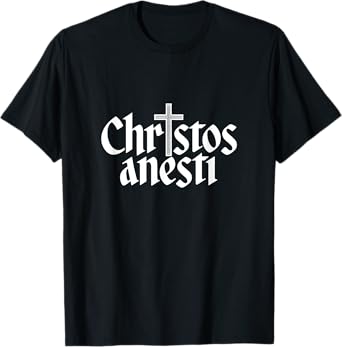 Christos Anesti Religious Orthodox Christian T-Shirt