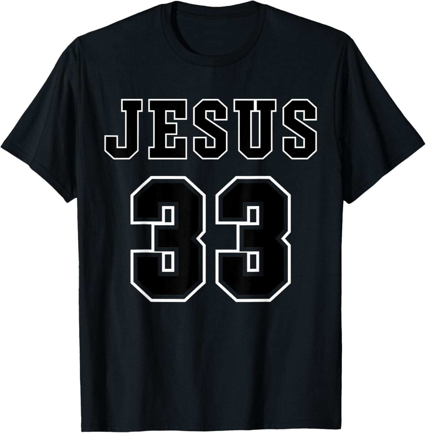 Jesus 33 Black Design T-Shirt
