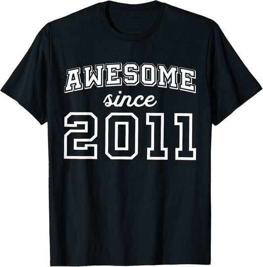 Awesome Since 2011 14th Birthday Boy 14 Teen Birthday T-Shirt