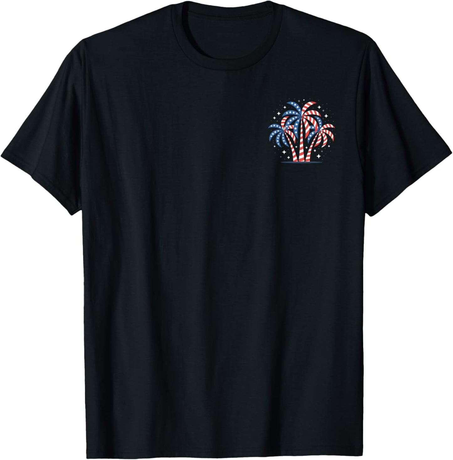 Palm Trees 4th Of July Patriotic American Flag Hawaiian Palm T-shirt