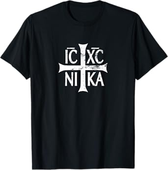IC XC NIKA cross christian orthodox retro vintage distressed T-Shirt