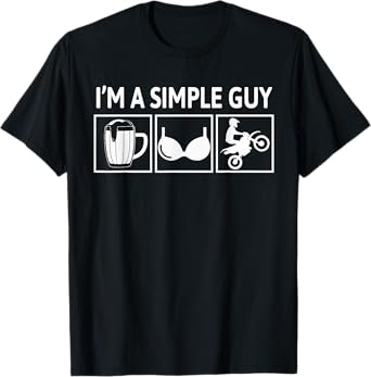 Funny Beer Boob Braap MotoX Dirt Bike Racer Dad Motocross T-Shirt